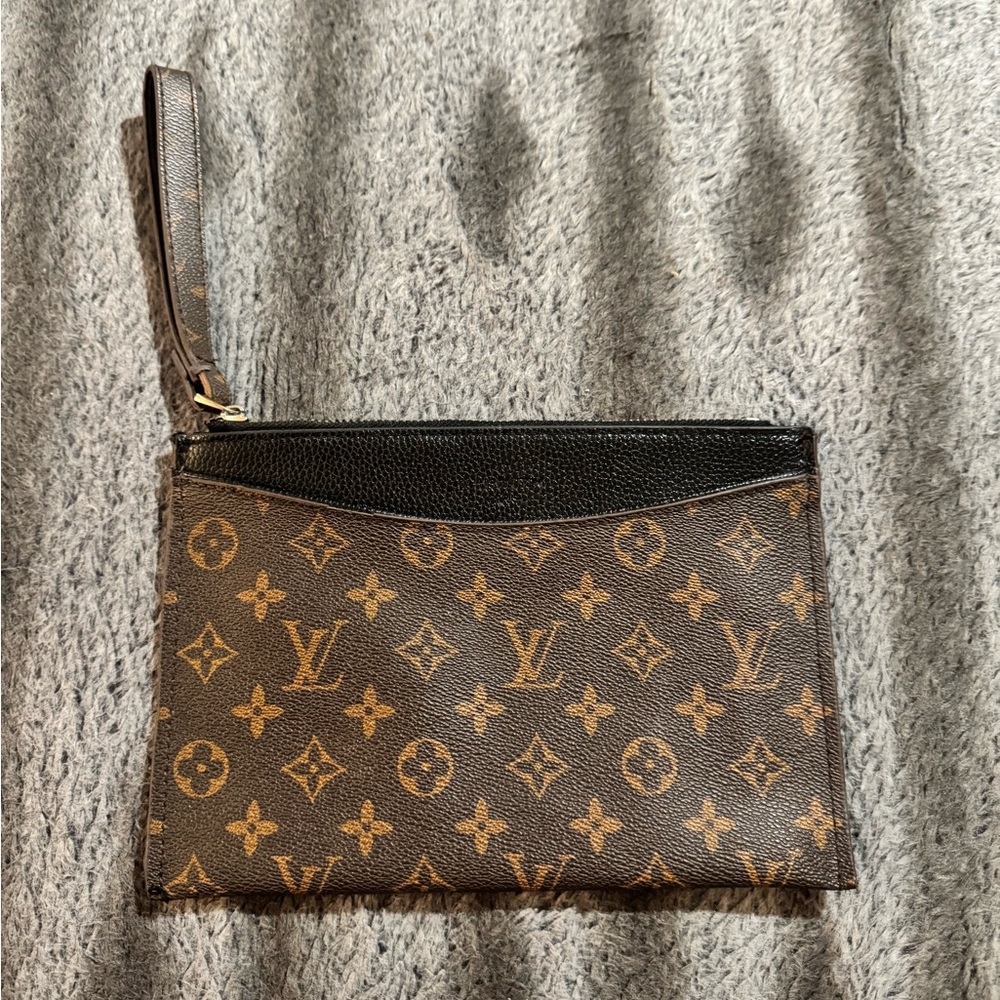 Louis Vuitton Brown and Black Monogram Pouch